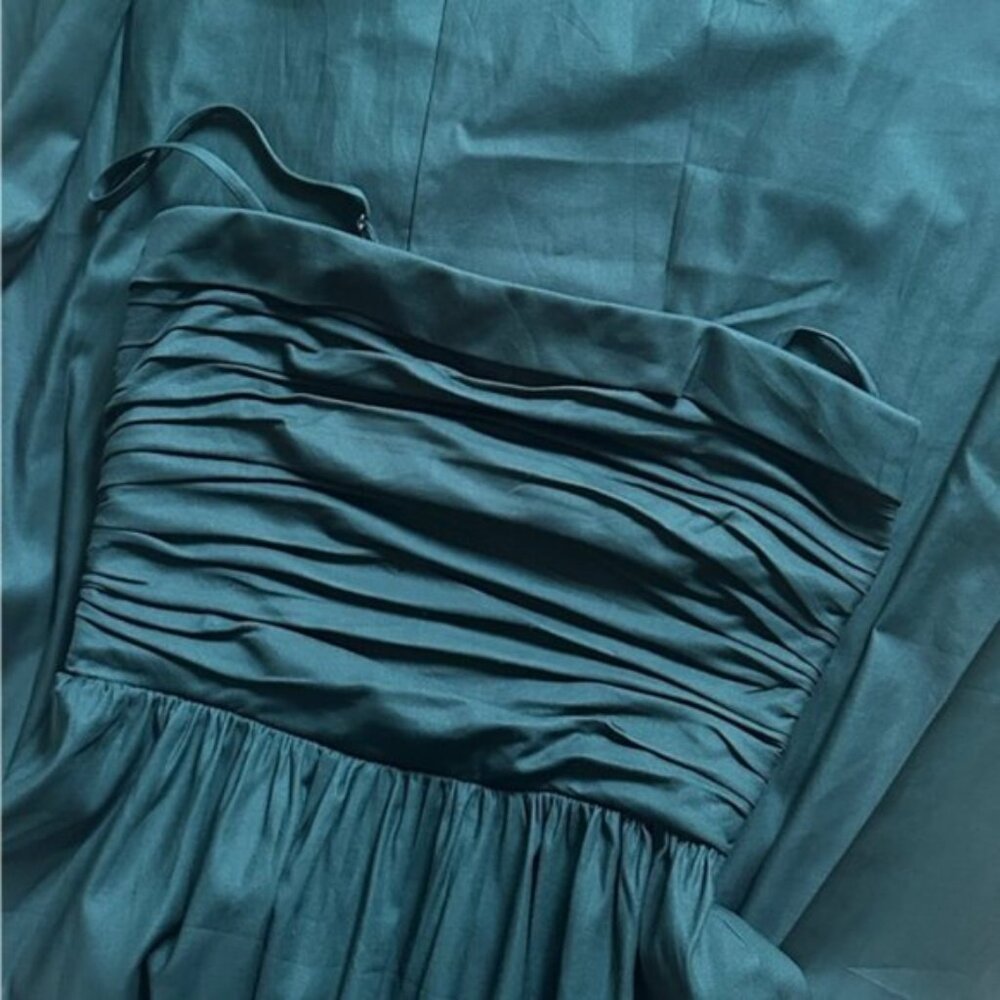 NEW Reformation Lissa Cotton Midi Dress Forest Dark Green Removable Straps sz 4 - Picture 13 of 14